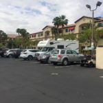 Unser Wohnmobil am Hotel Tuscany Suites in Las Vegas