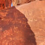 Die Petroglyphs am Atlatl Rock im Valley of Fire State Park