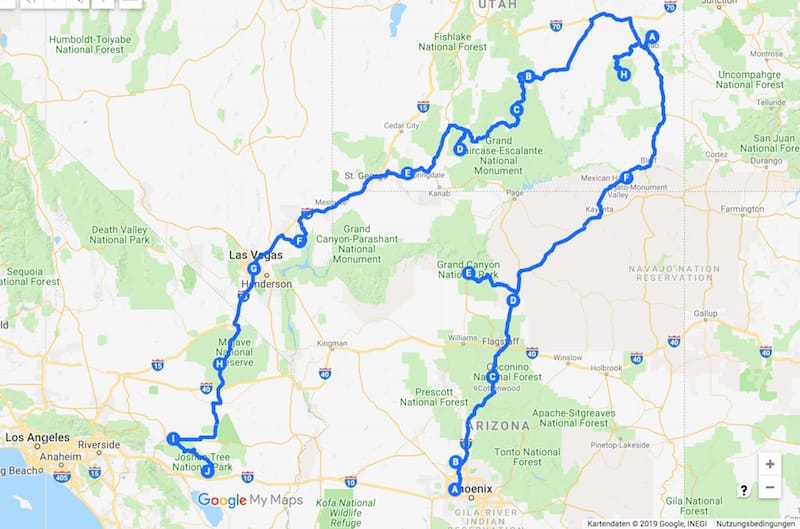 Route USA Südwesten