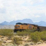 Ein kilometerlanger Zug in Amerika