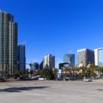 Eine Kreuzung in Downtown San Diego