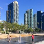 Wasserspass im Waterfront Park von San Diego