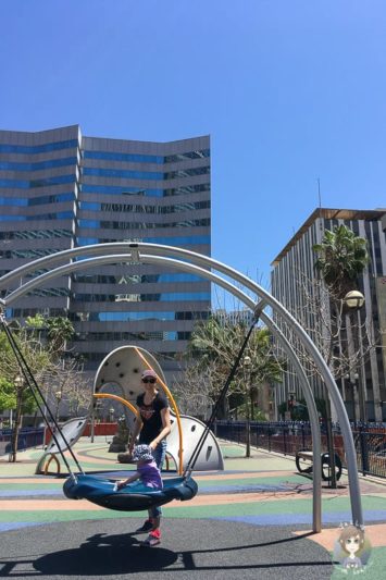 Kleiner Spielplatz am Pershing Square in LA