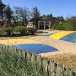Trampoline auf dem Spielplatz vom Sondervig Camping