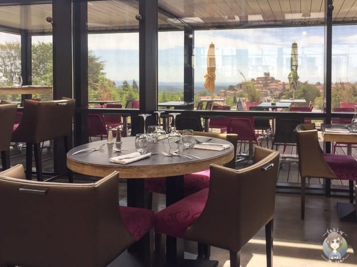 Aussicht vom Restaurant Carre Petanque Obut in Frankreich