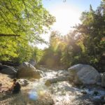 Spielen am Fluss mit Kind im Pfeiffer Big Sur State Park