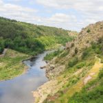 Blick auf die wilde Landschaft an der Loire