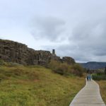 Weg zum Auf dem Weg zum Öxarárfoss am Golden Circle in Island