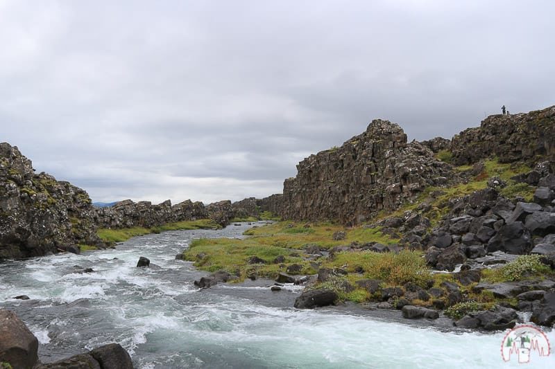 Fluss am Öxarárfoss am Golden Circle Island