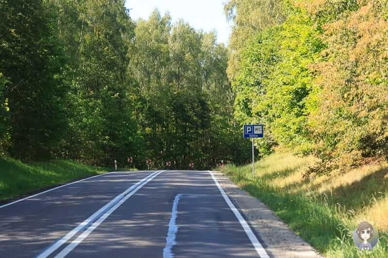 Ein Parkplatz auf der Fahrt von Deutschland über Polen nach Litauen