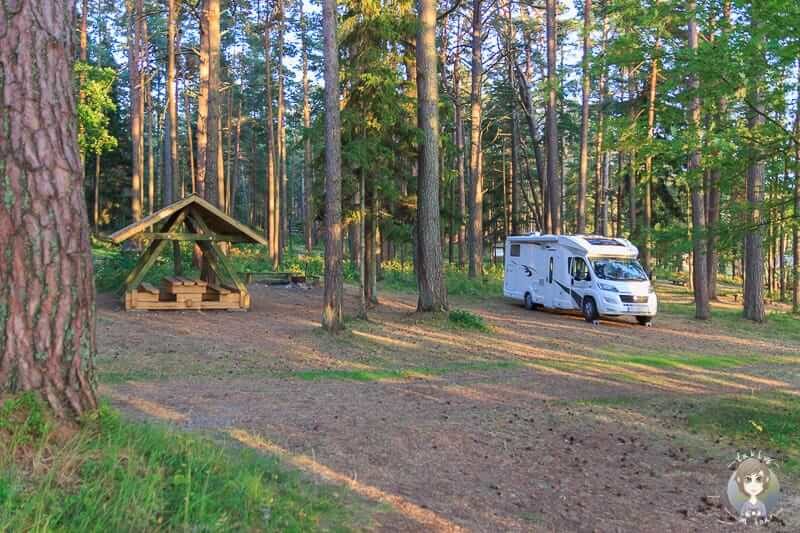 Camping auf einem RMK Platz in Estland