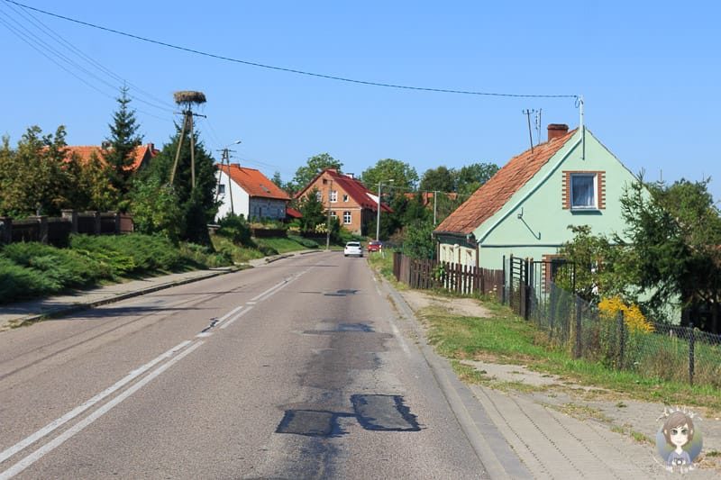 Schlechte Strassen auf dem Landweg ins Baltikum