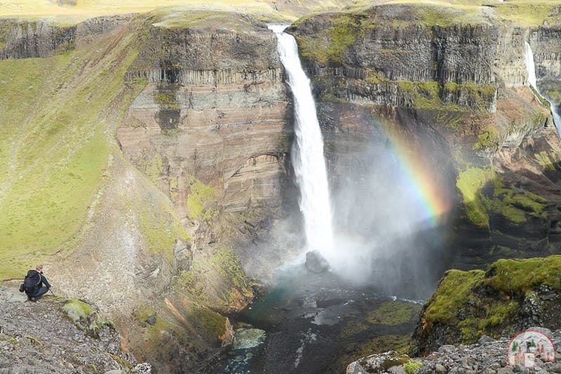 Wasserfall und Schlucht vom Háifoss am Golden Circle Island