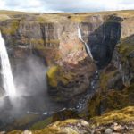 Blick auf Háifoss am Golden Circle in Island