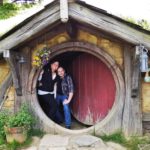 Eine Hobbithöhle in Hobbiton in Neuseeland