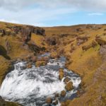 Der Skógafoss Wasserfall auf dem Golden Circle in Island