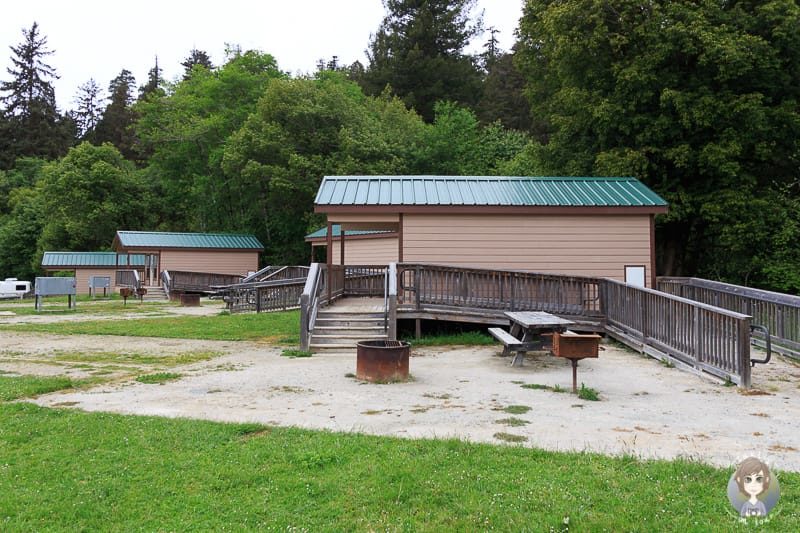 Cabins auf dem Elk Prairie Campground