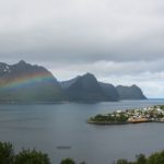 Schöne Landschaft bei Regenwetter in Norwegen