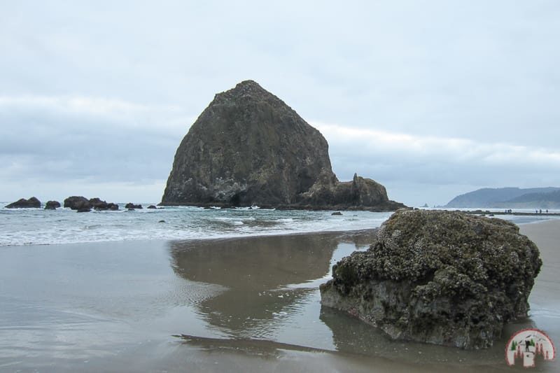 Blick auf Haystack Rock während Oregon Roadtrip