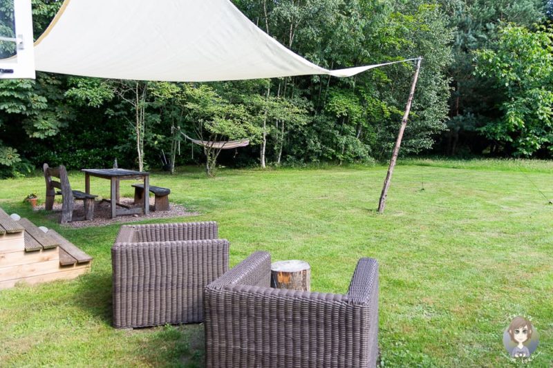 Urlaub im Schäferwagen mit Blick mit Garten