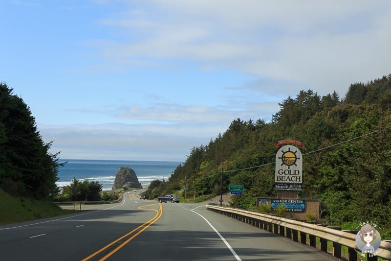 Einfahrt in Gold Beach