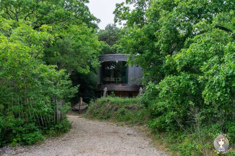 Eines der Baumhäuser auf dem Camping Geversduin für einen Urlaub in Nordholland