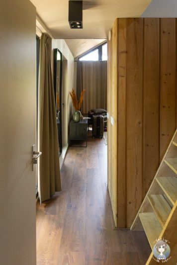 Blick zurück in den Flur im Duin Cabin in Geversduin in Nordholland