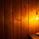 Nachtischlampe im Duin Kebbin auf dem Campingplatz