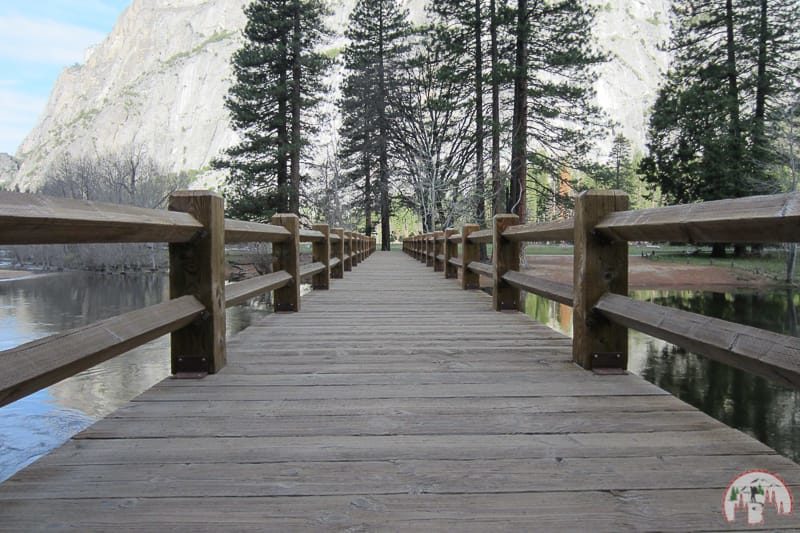 Swinging Bridge im Yosemite Nationalpark in Kalifornien