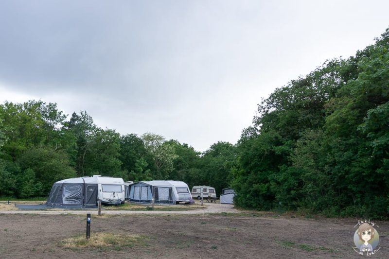 Wohnwagen auf dem Camping Geversduin in Nordholland