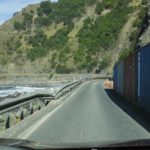 Baustelle nach Erdbeben bei Kaikoura mit dem Mietwagen in Neuseeland