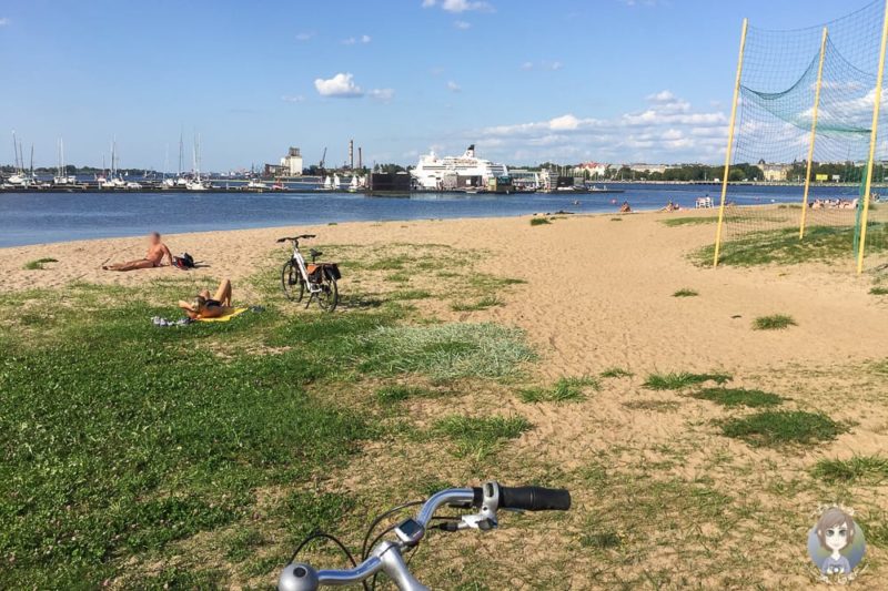 Baltikum mit Kind am Strand in Riga