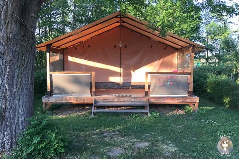 Safarizelt auf dem Camping de l'Aix