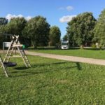 Saunapunkt Camping nahe Tallinn im Baltikum mit Kind