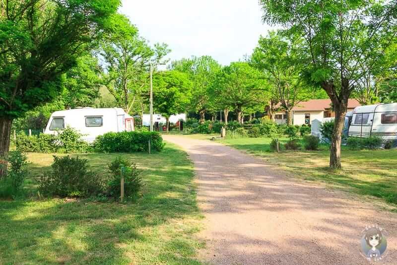 Blick auf die Stellplätze des Camping de l'Aix