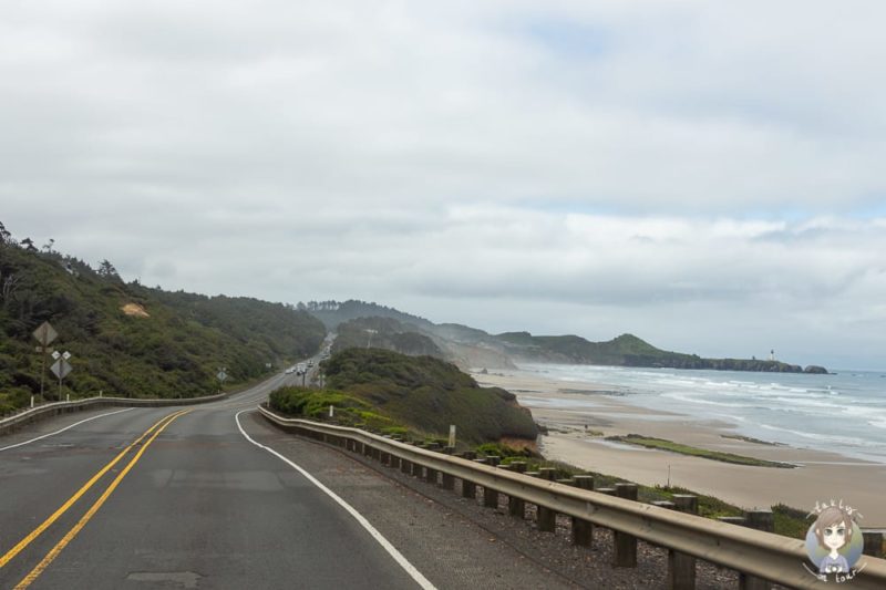 Ausfahrt vom Beverly Beach Campground am Highway
