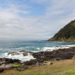 Weiter Blick über die Bucht am Cape Perpetua