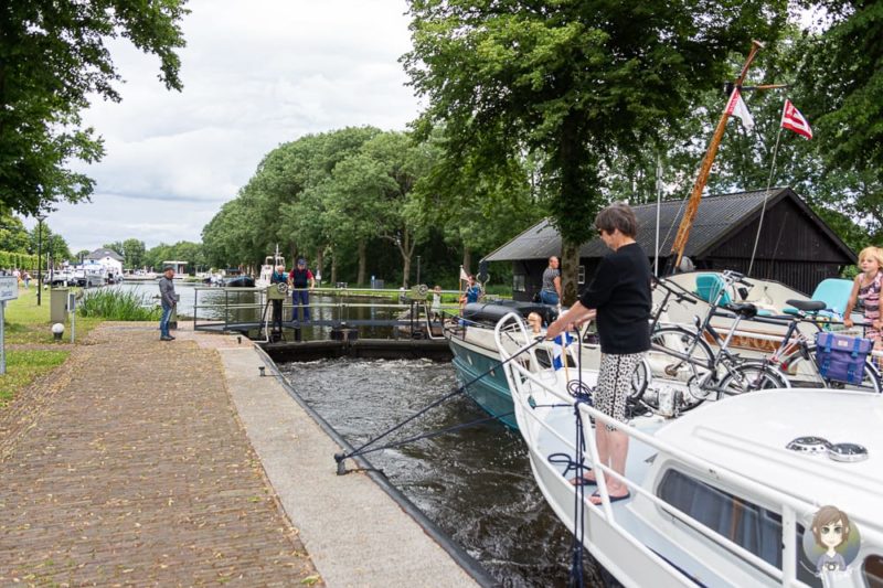 Abgeschlossener Schleusengang an der Dieversluis in Drenthe