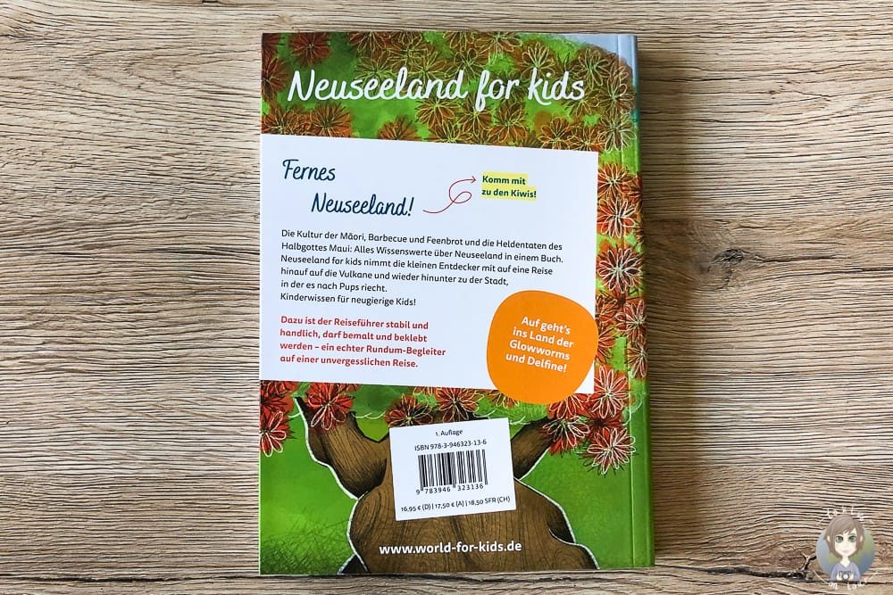 Rückseite vom Neuseeland for kids