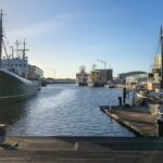 Blick auf den Fischereihafen in Bremerhaven