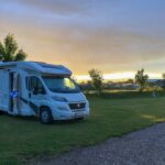 Wohnmobil auf dem Campingplatz Freizeitinsel Bad Abbach