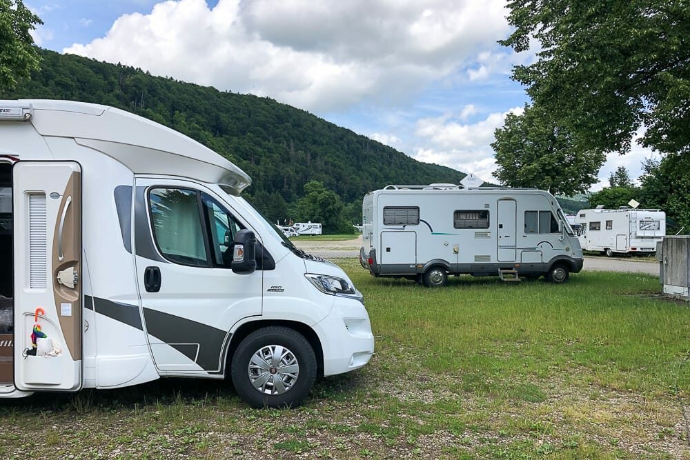 Auf dem Wohnmobilstellplatz Riedenburg