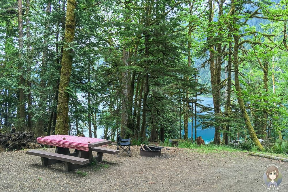 Der Fairholme Campground am Lake Crescent