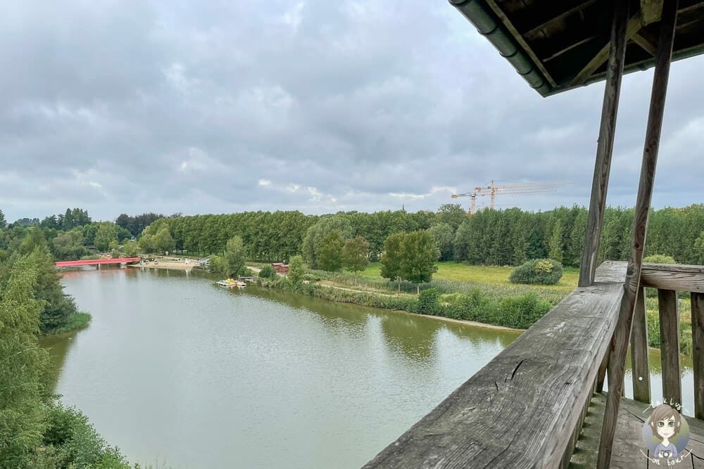 Aussicht auf den Obersee im Gartenschaupark Rietberg