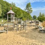 Strand und Wasserspielplatz im Gartenschaupark Rietberg