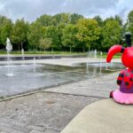 Wasserspiele am Eingang vom Gartenschaupark Nord in Rietberg