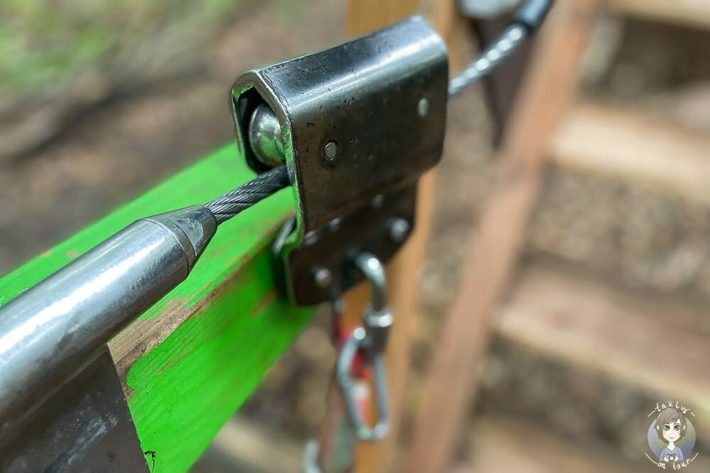 Sicherung in Rietbergs schnurstracks Kletterpark