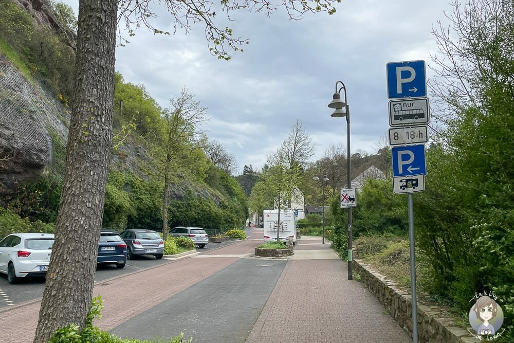 Parken mit dem Wohnmobil in Oberstein