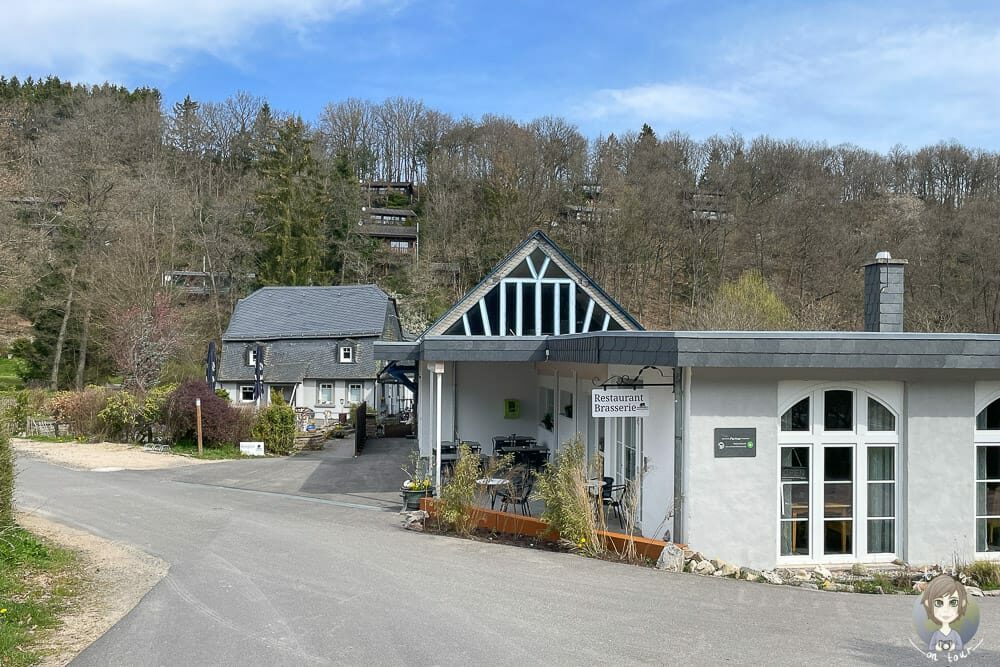Rezeption und Restaurant auf dem Camping Harfenmühle