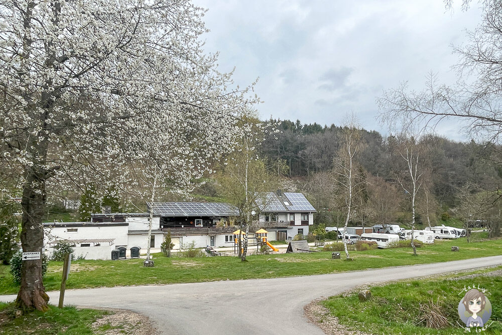 Sanitäranlage Nahe auf dem Camping Harfenmühle